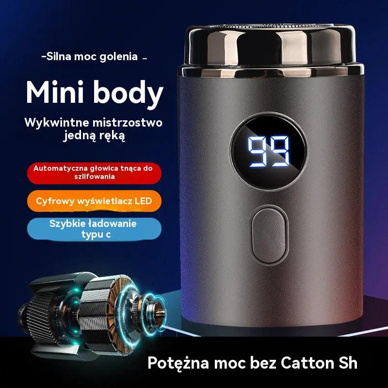 🔥Najlepsza Oferta: RABAT 50% 🔥Mocna Mini Elektryczna Golarka Męska z Cyfrowym Wyświetlaczem