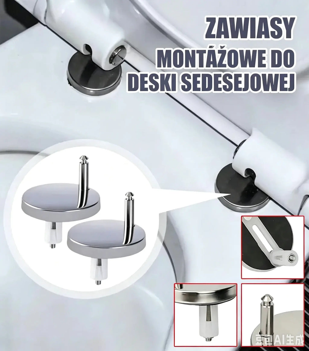 🚽【3 pary po 99 zł】 Uniwersalne akcesoria łazienkowe ----💦✨zaciski śrubowe do mocowania deski sedesowej.
