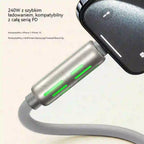 🔥 【2 sztuki za 99 zł】 🔥 (2 metry długości) Kabel 4 w 1 PD 240 W – USB-C, Lightning i szybkie ładowanie USB-A, aluminium i silikon, synchronizacja danych ⚡📱