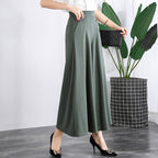 ❤️❤️【M-5XL】2026 Nowe damskie letnie szerokie nogawki Ice Silk Cropped Pants
