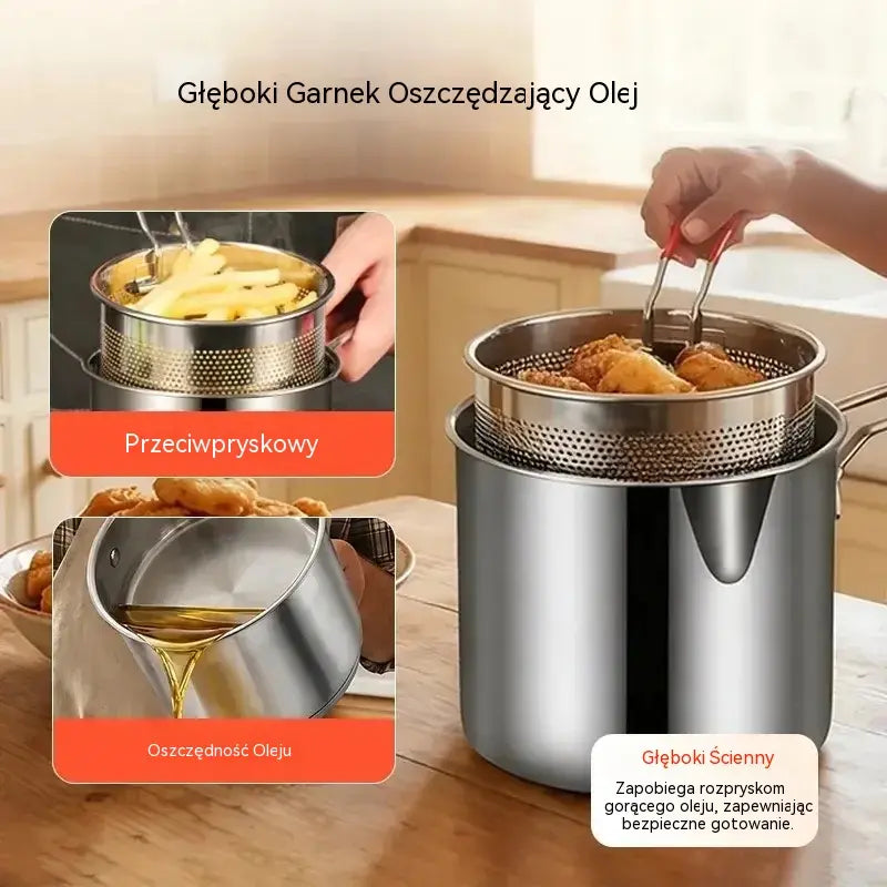 Ostatni dzień specjalnej oferty 🎁 Wielofunkcyjna frytownica ze stali nierdzewnej 304