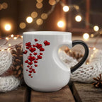 【Darmowa wysyłka, płatność przy odbiorze】Ceramiczny kubek na Walentynki z uchwytem w kształcie serca, który zmienia kolor💝✨