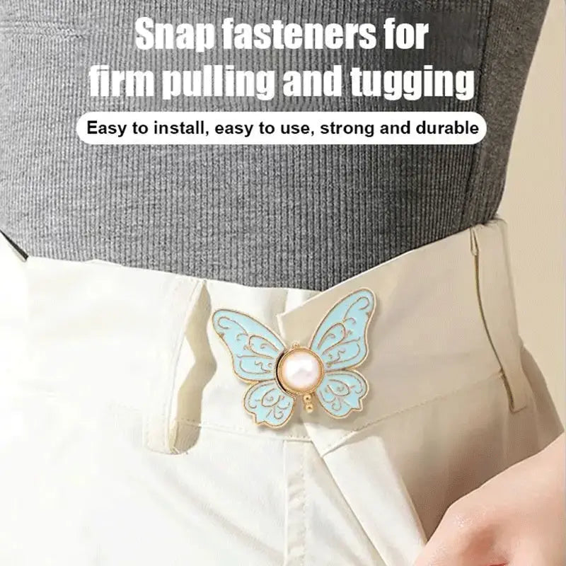 🌸🦋 KUP 5, OTRZYMAJ 5 GRATIS 🎁💜 Regulowana klamra do paska w kształcie motyla, odpinana konstrukcja: bez użycia narzędzi, idealna do jeansów, spódnic i sukienek ✨👗💃