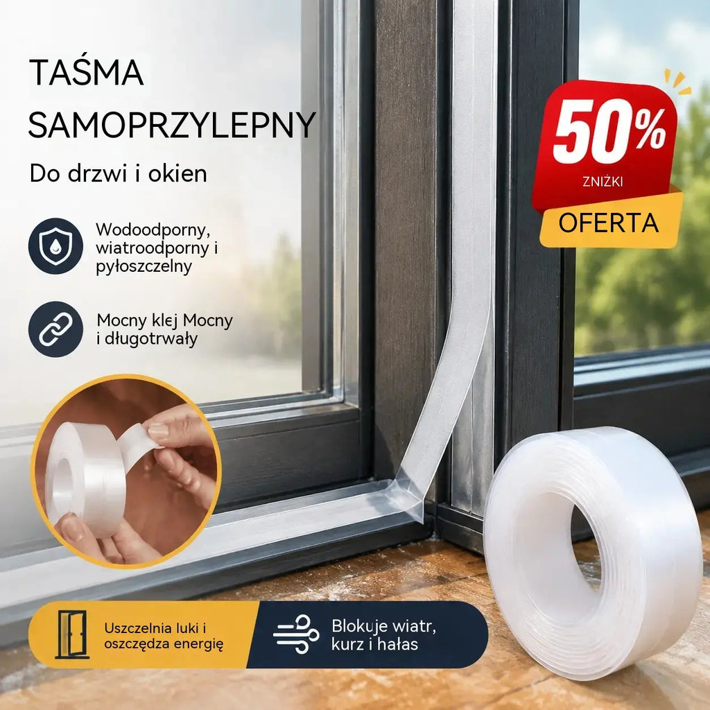45 mm × 5 m 🚪 Uszczelka dolna drzwi z PVC – pyłoszczelna i chroniąca przed przeciągami