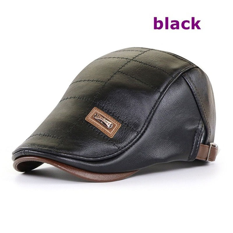 🧢Especiales de hoy 🔥 Boina de cuero vintage de primera calidad