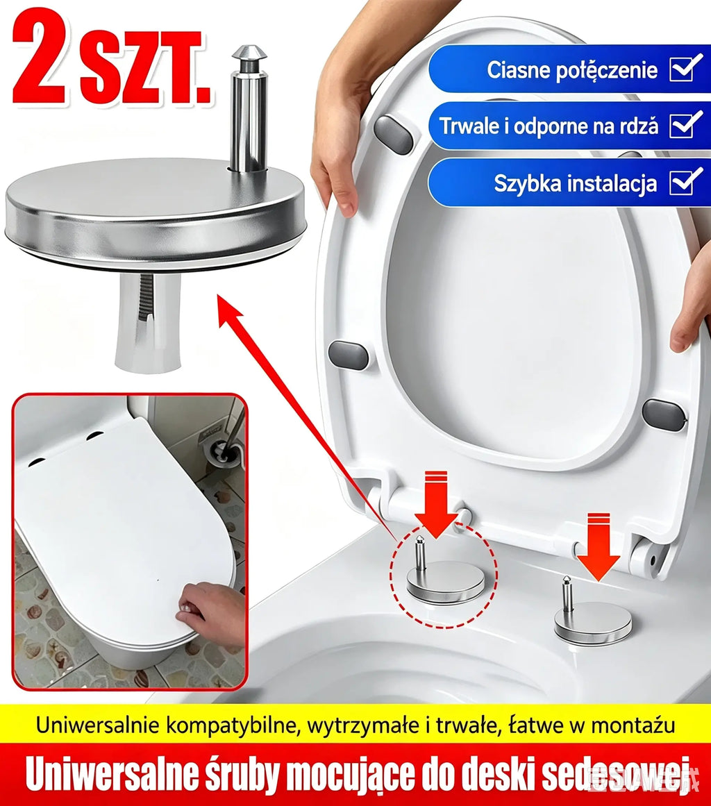 🚽【3 pary po 99 zł】 Uniwersalne akcesoria łazienkowe ----💦✨zaciski śrubowe do mocowania deski sedesowej.