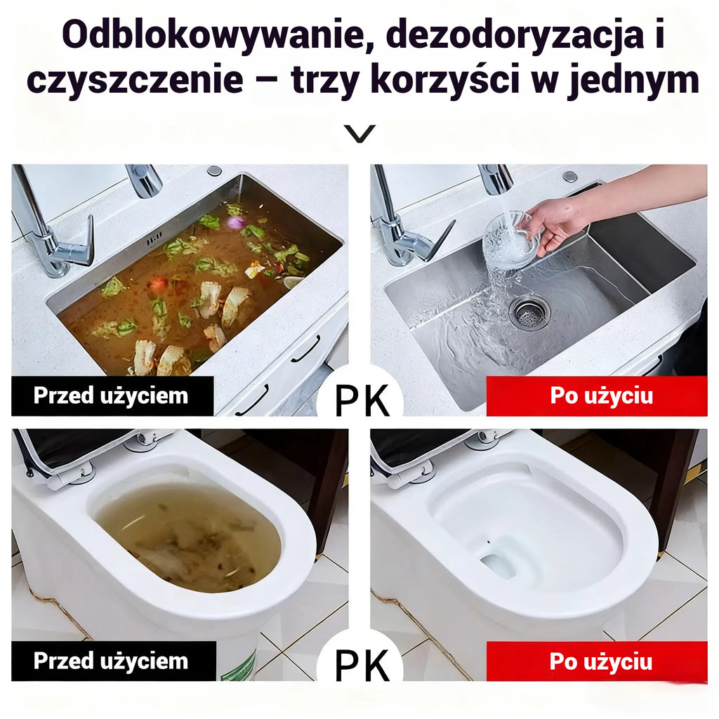 🛁💦【Kup 1, a 1 dostaniesz gratis】🌟Środek do czyszczenia zlewów i odpływów: Gęsta piana z ekstraktów i rozkładających się enzymów.