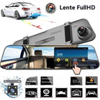 Grabadora insignia para auto con pantalla completa💻 4K HD ultra claro📲 Conexión a aplicación de teléfono móvil, control de voz🎙 Grabación dual delantera y trasera