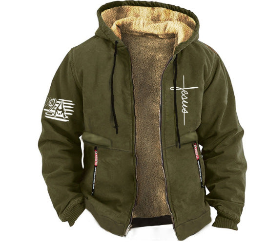 🔥🔥50% taniej!【S-3XL】 Modna, jesienna i zimowa, pogrubiona, aksamitna kurtka męska na co dzień