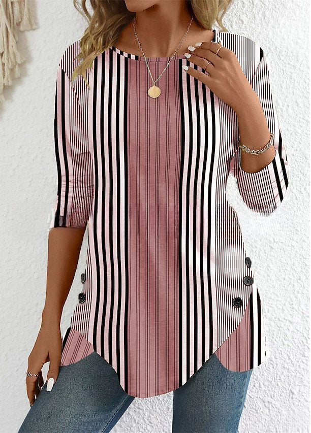 ✨🔥【Ograniczona ilość】【S-5XL】2026 Nowa wiosenna, modna, swobodna, drukowana koszula damska w paski✅️Płatność przy odbiorze ✅️2 artykuły z 70% zniżką