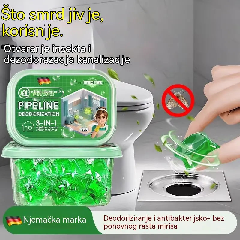🔥🎉Bioenzymatyczne kapsułki do usuwania nieprzyjemnych zapachów z odpływów.