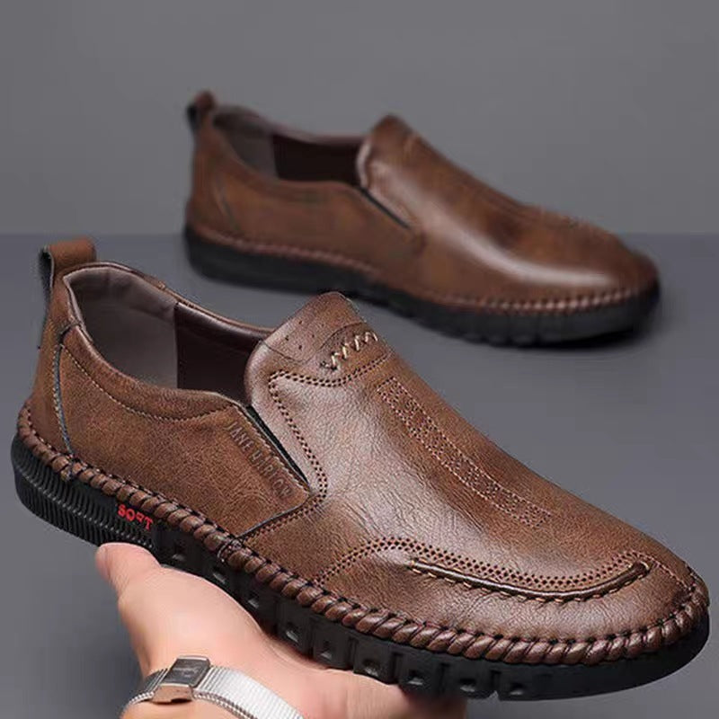 🏆45% OFF👞【39-44】2026 Męskie buty sportowe na co dzień, wykonane z prawdziwej skóry, z miękką podeszwą, antypoślizgowe, oddychające
