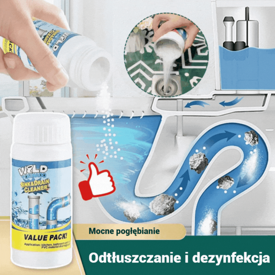 🛁💦【Kup 1, a 1 dostaniesz gratis】🌟Środek do czyszczenia zlewów i odpływów: Gęsta piana z ekstraktów i rozkładających się enzymów.