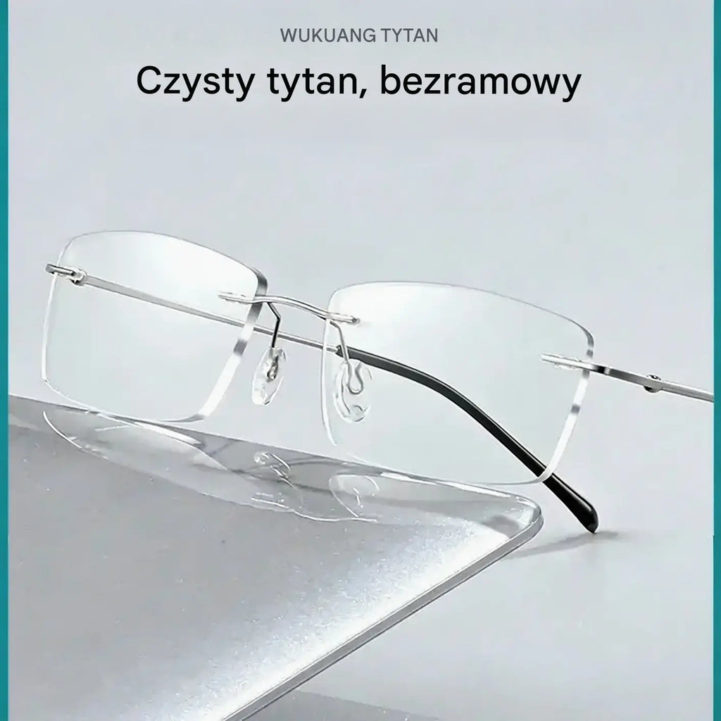 👓 Wysokiej jakości, niezwykle lekkie i przejrzyste profesjonalne okulary bezramkowe z ochroną przed niebieskim światłem. Wzornictwo unisex. ✨