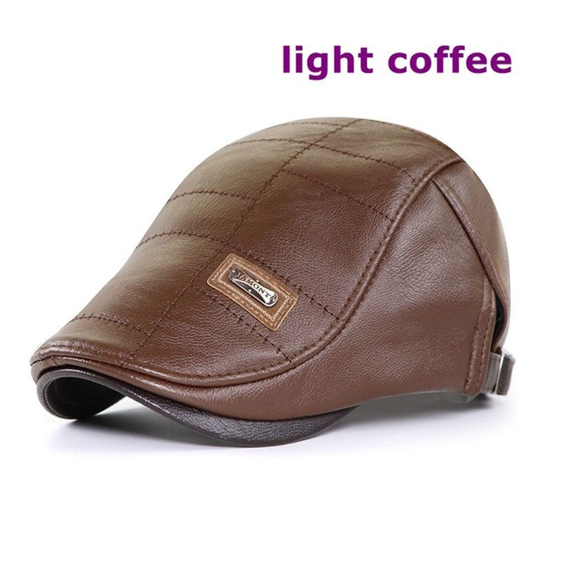 🧢Especiales de hoy 🔥 Boina de cuero vintage de primera calidad