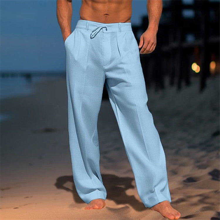 👖【50% zniżki🔥】【S-3XL】Nowe lniane spodnie męskie na wiosnę – wygodne i stylowe