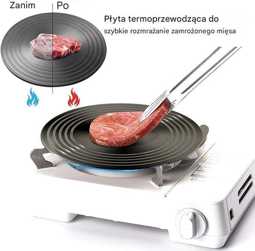 50% zniżki! Płyta przewodząca ciepło do kuchenek domowych (nadaje się do gotowania, duszenia i rozmrażania potraw; zapobiega przypalaniu się naczyń)