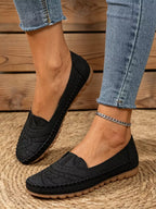 🥇【Super oferta】😍【36-43】Perforowane baleriny w stylu retro | Miękka podeszwa, codzienny komfort | Wsuwane, duże rozmiary