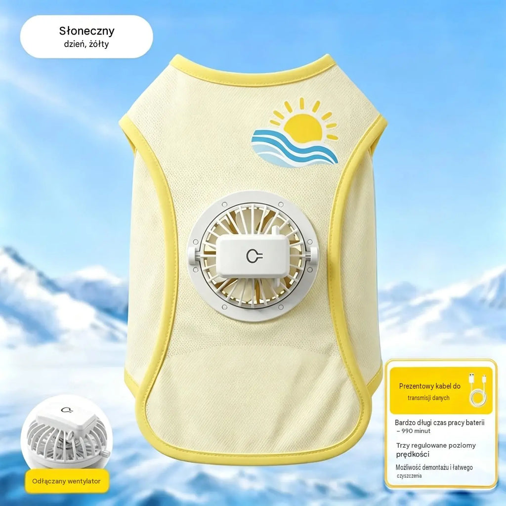 🐶🐱 【XS-3XL】Nowe ubranka dla psów z wentylatorem: Lekka i oddychająca kamizelka z ochroną przeciwsłoneczną na lato, idealna dla małych i średnich psów.