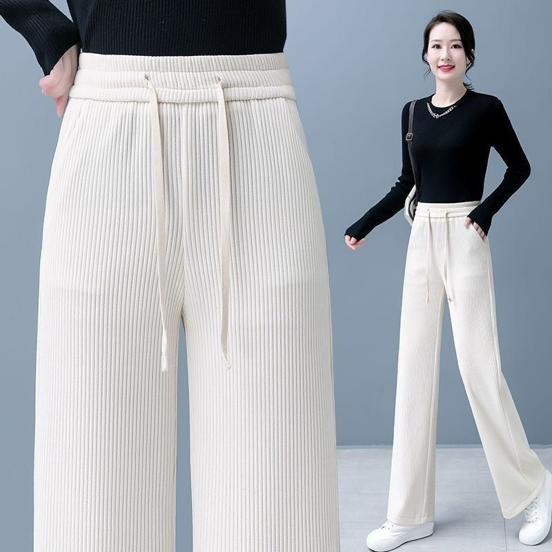 ✨⛄【M-3XL】🔥Nowe, welurowe spodnie o luźnym kroju i szerokich nogawkach – niezwykle wygodne.