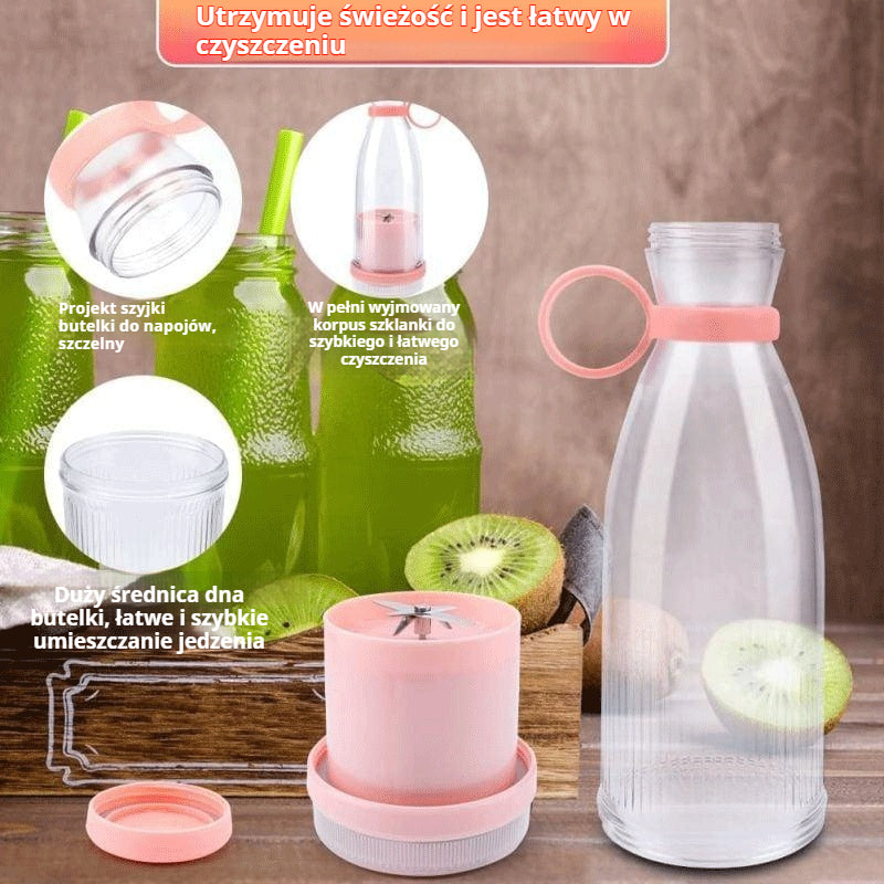 45% zniżki ⚡🍎 Bezprzewodowy, przenośny blender z portem USB – zabierz go ze sobą i ciesz się świeżym, zdrowym sokiem z owoców i warzyw kiedykolwiek i gdziekolwiek zechcesz.