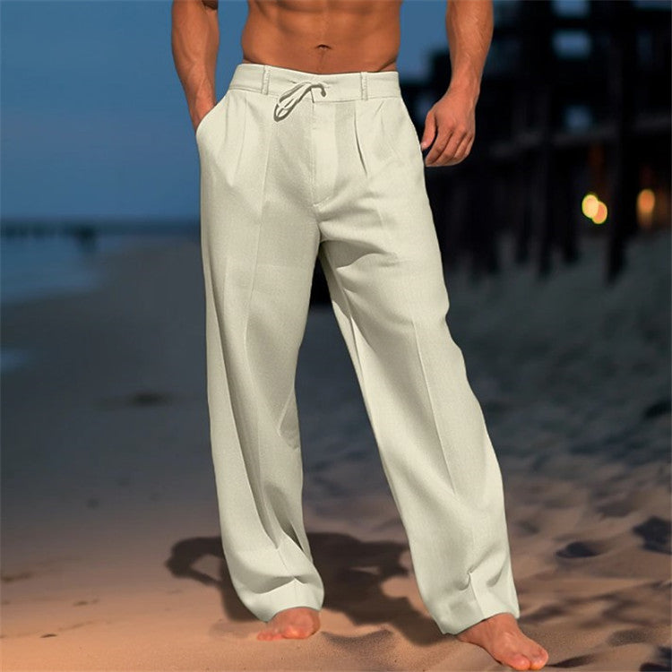 👖【50% zniżki🔥】【S-3XL】Nowe lniane spodnie męskie na wiosnę – wygodne i stylowe