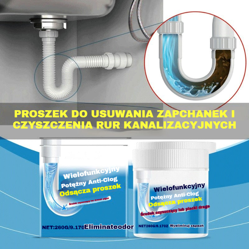 🚿💨【Oferta 50% taniej】Wielofunkcyjny, skuteczny proszek do czyszczenia rur odpływowych, zapobiega zatorom