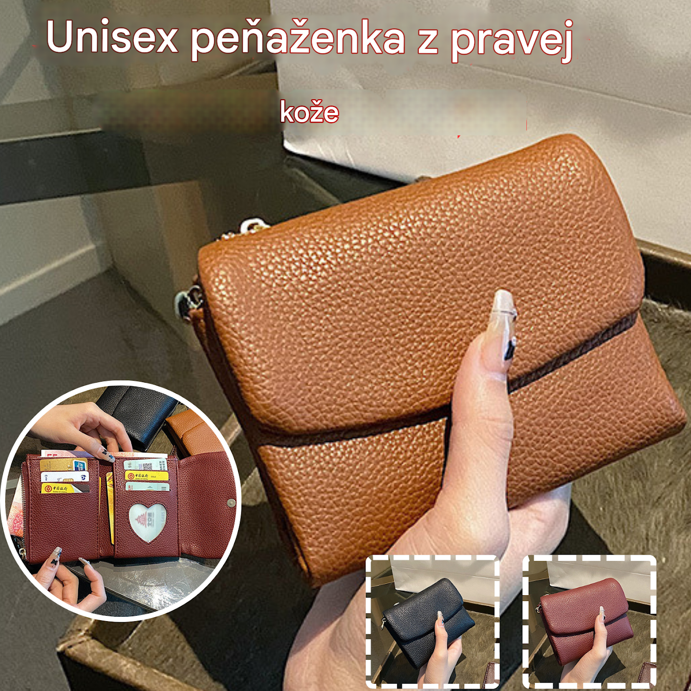 🔥✨Unisex peňaženka z pravej kože s RFID ochranou🔥