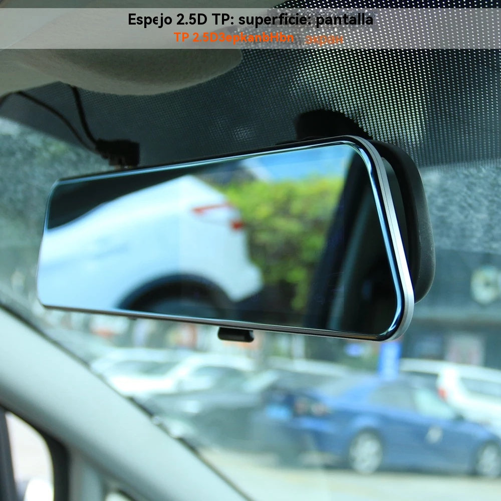 Grabadora insignia para auto con pantalla completa💻 4K HD ultra claro📲 Conexión a aplicación de teléfono móvil, control de voz🎙 Grabación dual delantera y trasera