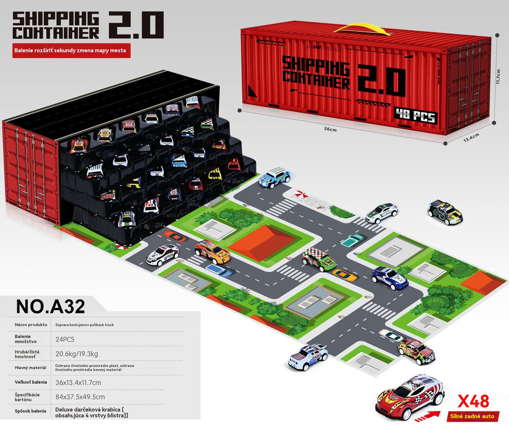 🎁🏎48 wyjmowanych mini samochodzików z wbudowanym garażem
