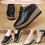 🔥【Tallas 35-42】Zapatos de plataforma de piel para mujer, nuevo estilo otoño/invierno