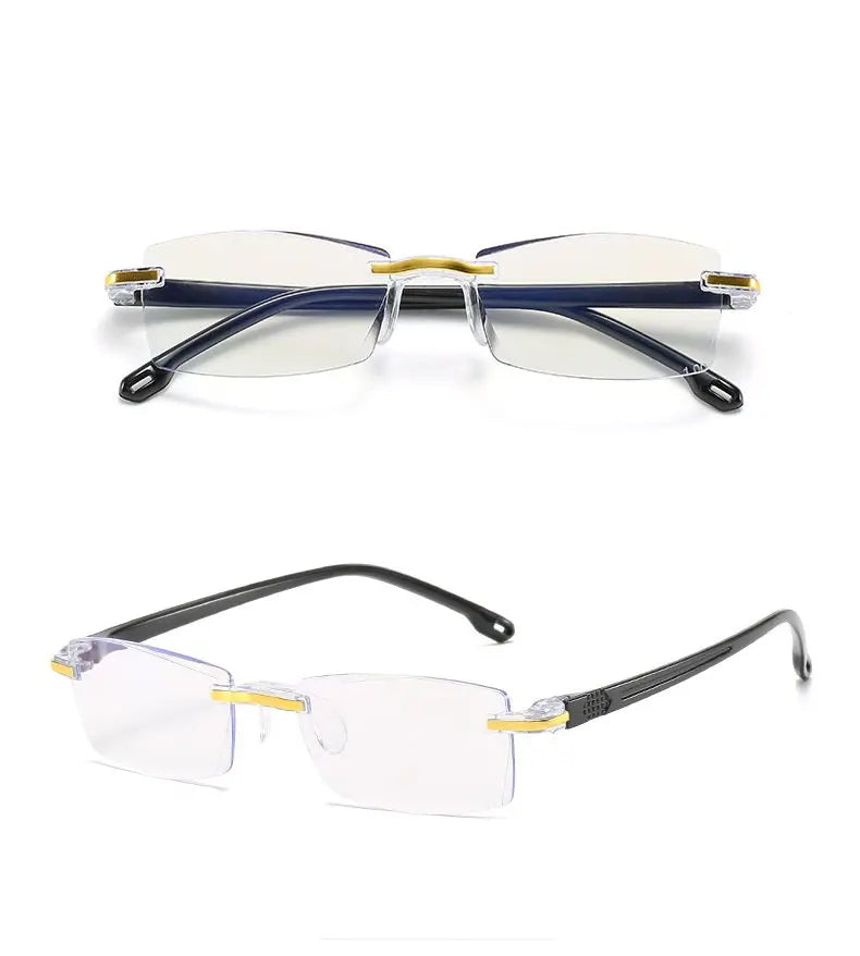 🔥🕶【Kup jeden, a drugi dostaniesz gratis】Okulary do czytania HD z diamentową oprawką i filtrem światła niebieskiego
