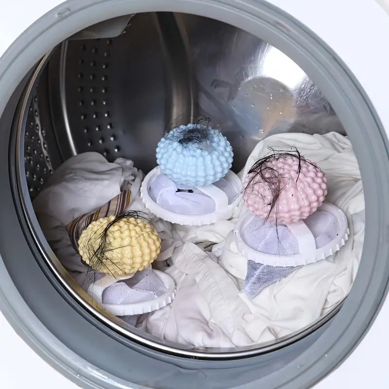 50% zniżki!! ! 🧺【Zestaw 3-częściowy】Wielofunkcyjny filtr siatkowy – zbieracz włosów i kłaczków; czyści i chroni ubrania; niezbędny w pralkach