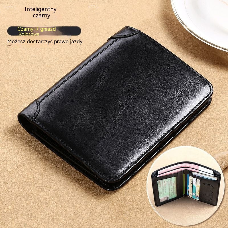 50% OFF! 🐂✨ Nowy męski portfel ze skóry naturalnej z systemem antykradzieżowym