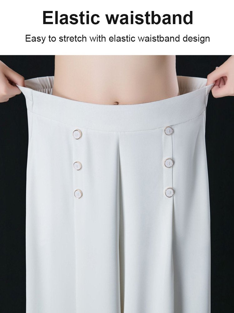 😍【Oferta ograniczona czasowo】【M-5XL】Modna, drapowana spódnica damska z szerokimi nogawkami i wysokim stanem