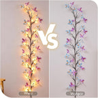 🦋✨ Elastyczne lampki LED w formie girlandy z motylami – udekoruj swój dom magiczną i ciepłą atmosferą 💡