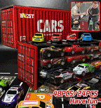 🎁🏎48 wyjmowanych mini samochodzików z wbudowanym garażem