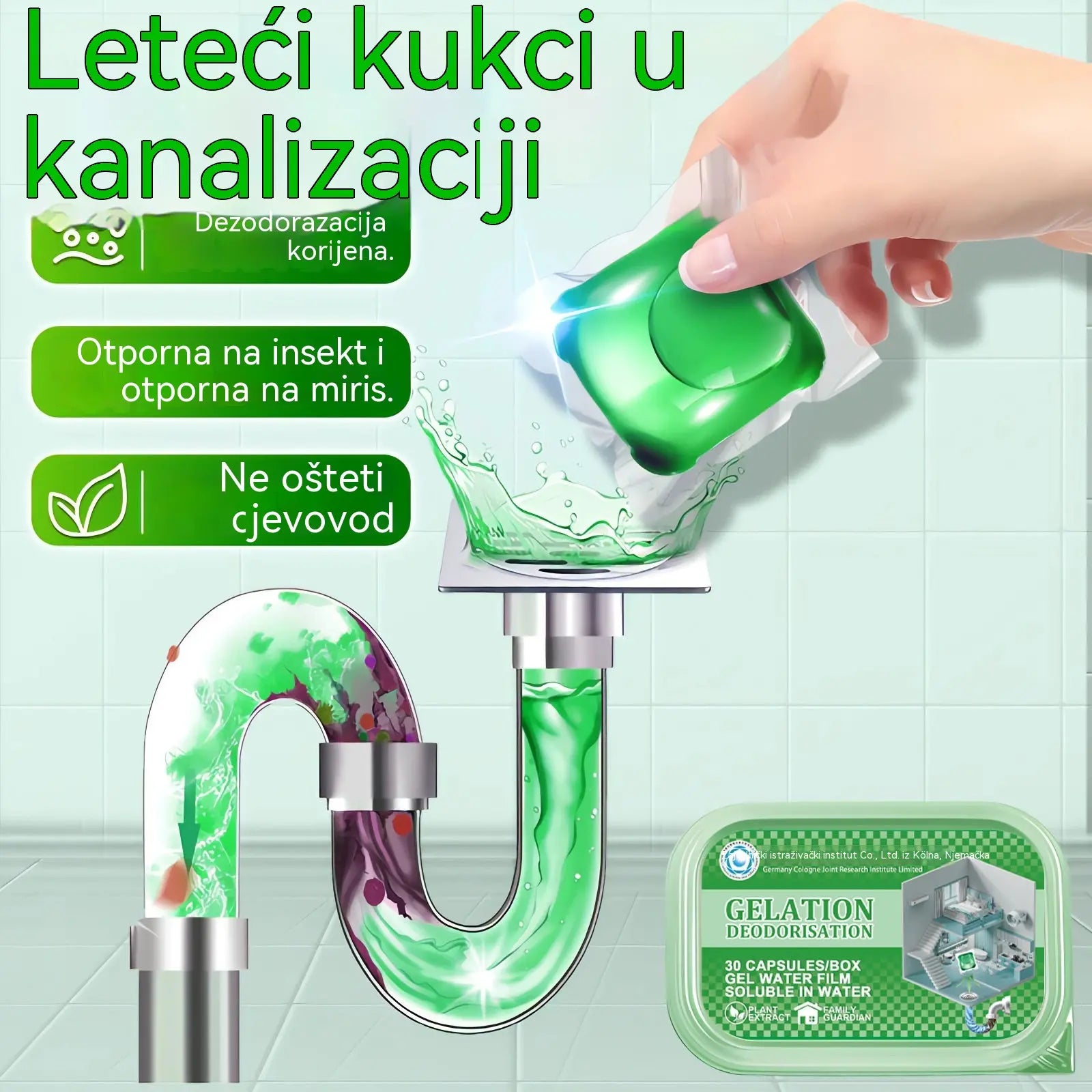 🔥🎉Bioenzymatyczne kapsułki do usuwania nieprzyjemnych zapachów z odpływów.
