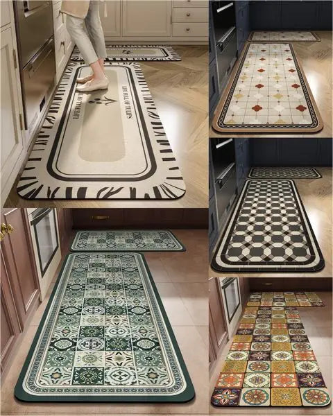 💥【Oferta ograniczona czasowo】【40*60+40*120 cm】Antypoślizgowe i bardzo chłonne maty kuchenne i łazienkowe