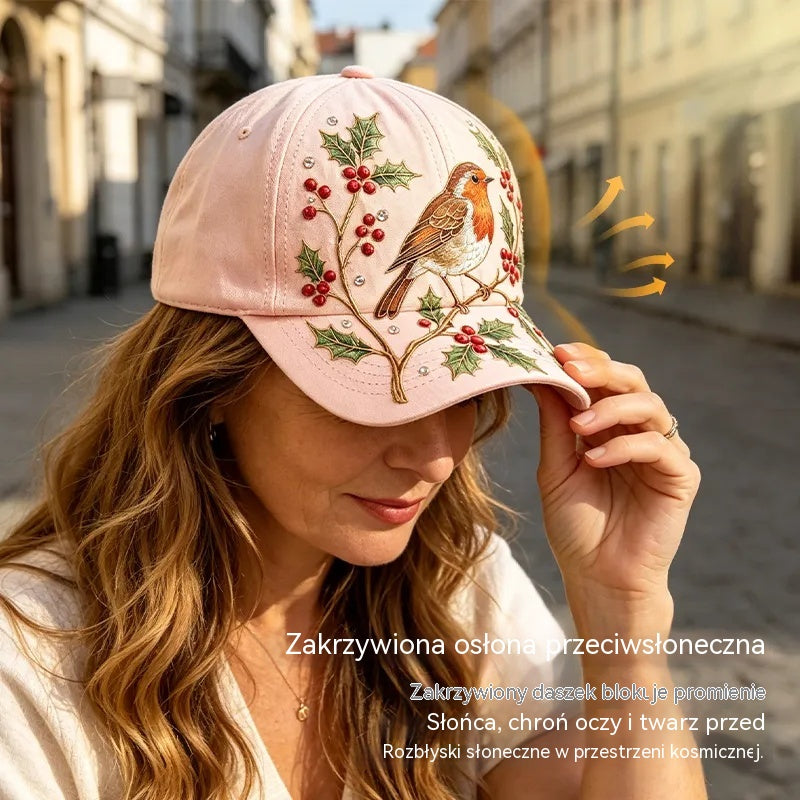 🧢Modna czapka klasy premium z haftem 3D, ochroną przeciwsłoneczną i daszkiem