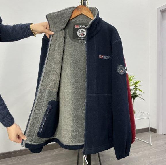 Especiales de hoy!💁‍♂️💁‍♂️【XS-3XL】Chaqueta de terciopelo grueso de lana de talla grande informal cálida de otoño e invierno para hombre