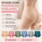 💖【🔥6 sztuka 109 zł.】Majtki z wysokim stanem i podniesieniem bioder, wykonane z najwyższej jakości bawełny ✨️ (45-105 kg)