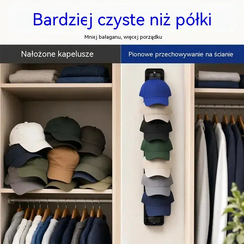 【2 sztuki】Oszczędzający miejsce organizer na czapki