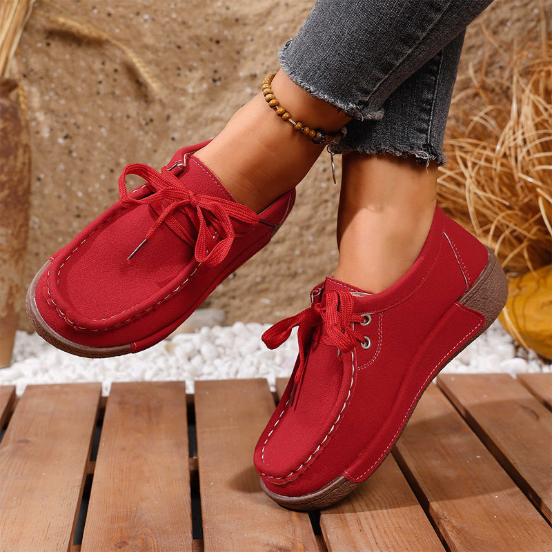 ✨【36-43】Zapatos de mujer con suela gruesa y punta redonda: calzado moderno y cómodo, con excelente amortiguación