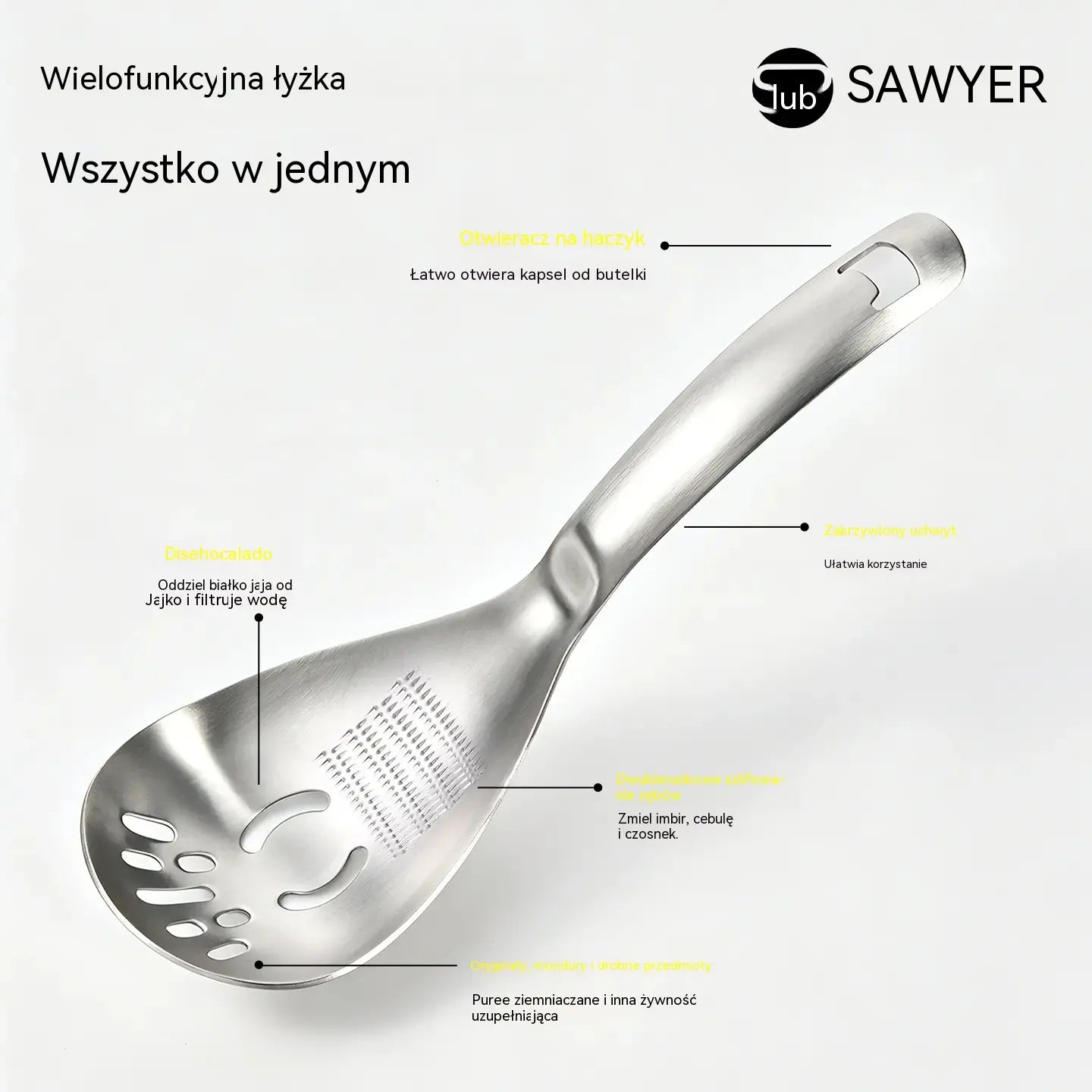 🔥50% zniżki🔥🥄 Wielofunkcyjna łyżka i sitko ze stali nierdzewnej 304