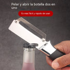 ✅【Kup 1, otrzymaj 1 za darmo】🔪 Wielofunkcyjna obieraczka kuchenna 3w1: obiera, kroi i otwiera korki butelek!