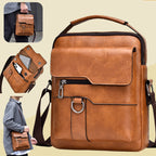 👜Bolso bandolera de cuero auténtico para hombre, de estilo moderno y alta calidad