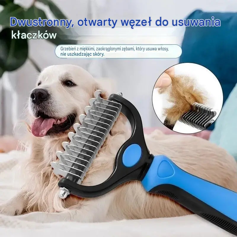 【Kup 1 dostań 1 za darmo】Dwustronna szczotka do pielęgnacji i usuwania sierści zwierząt domowych