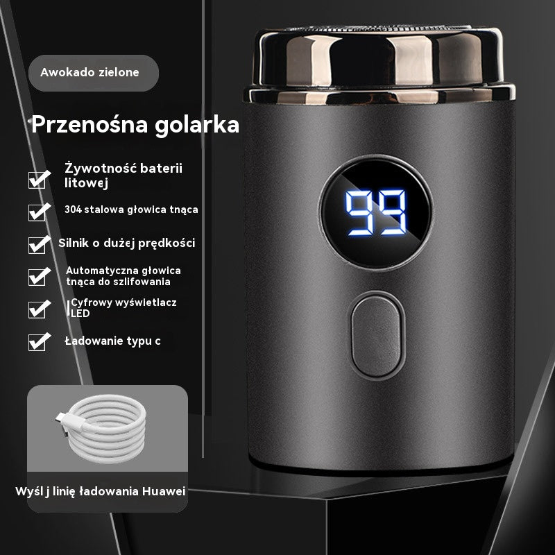 🔥Najlepsza Oferta: RABAT 50% 🔥Mocna Mini Elektryczna Golarka Męska z Cyfrowym Wyświetlaczem