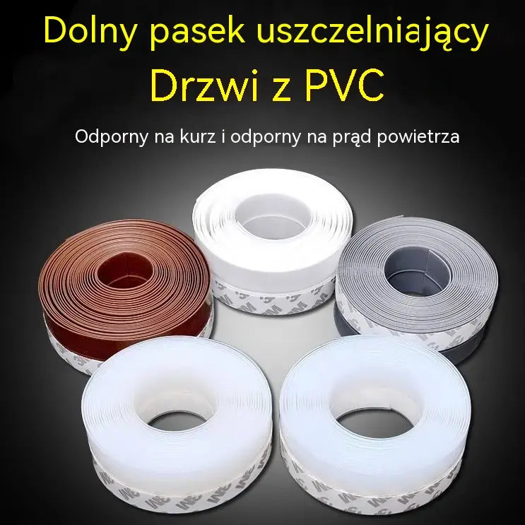 45 mm × 5 m 🚪 Uszczelka dolna drzwi z PVC – pyłoszczelna i chroniąca przed przeciągami